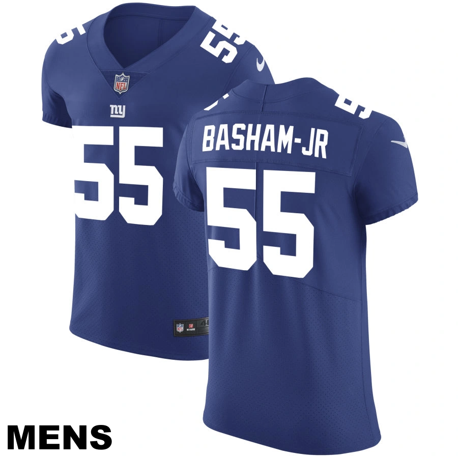 Men's New York Giants #55 Boogie Basham Jr Royal Vapor Untouchable Elite Jersey Men's New York Giants #55 Boogie Basham Jr Royal Vapor Untouchable Elite Jersey